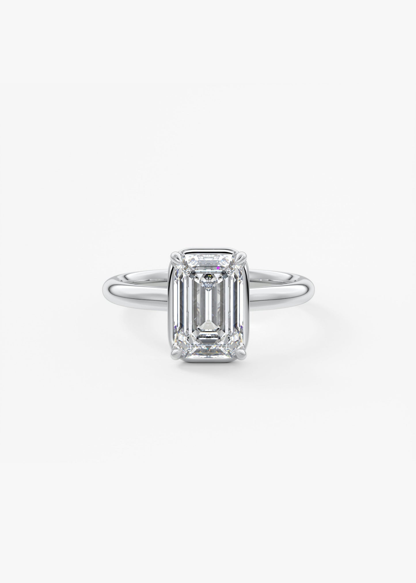 Oval Solitaire With Raised Basket Gallery Lab Grown Diamond Engagement Ring