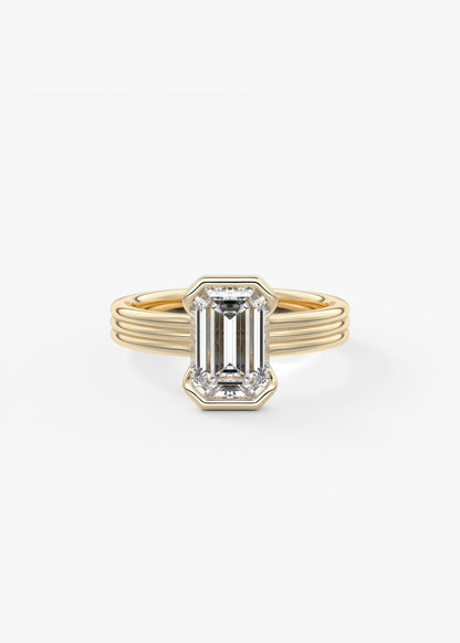 Oval Solitaire With Raised Basket Gallery Lab Grown Diamond Engagement Ring