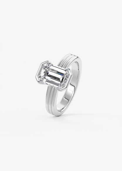 Oval Solitaire With Raised Basket Gallery Lab Grown Diamond Engagement Ring