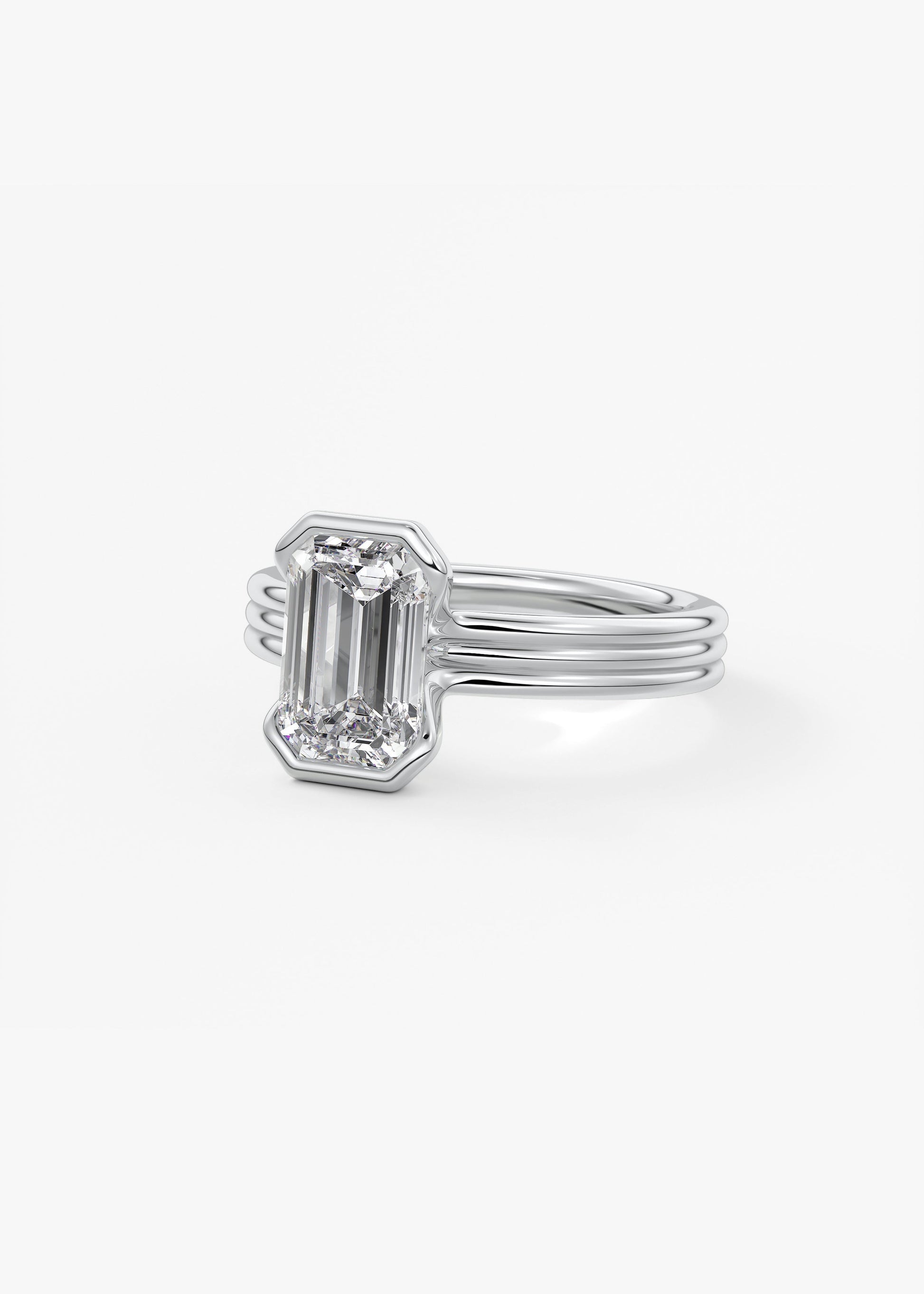 Oval Solitaire With Raised Basket Gallery Lab Grown Diamond Engagement Ring
