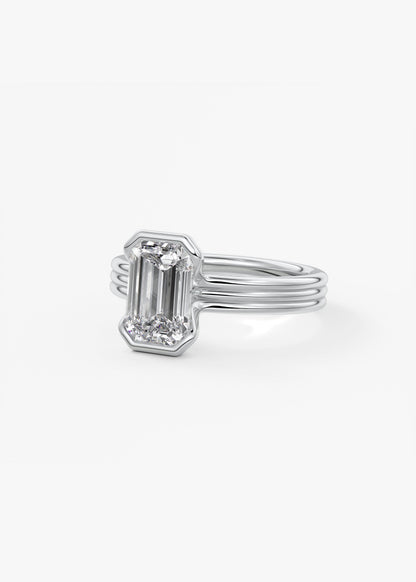 Oval Solitaire With Raised Basket Gallery Lab Grown Diamond Engagement Ring