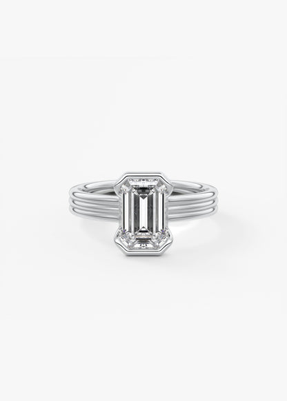 Oval Solitaire With Raised Basket Gallery Lab Grown Diamond Engagement Ring