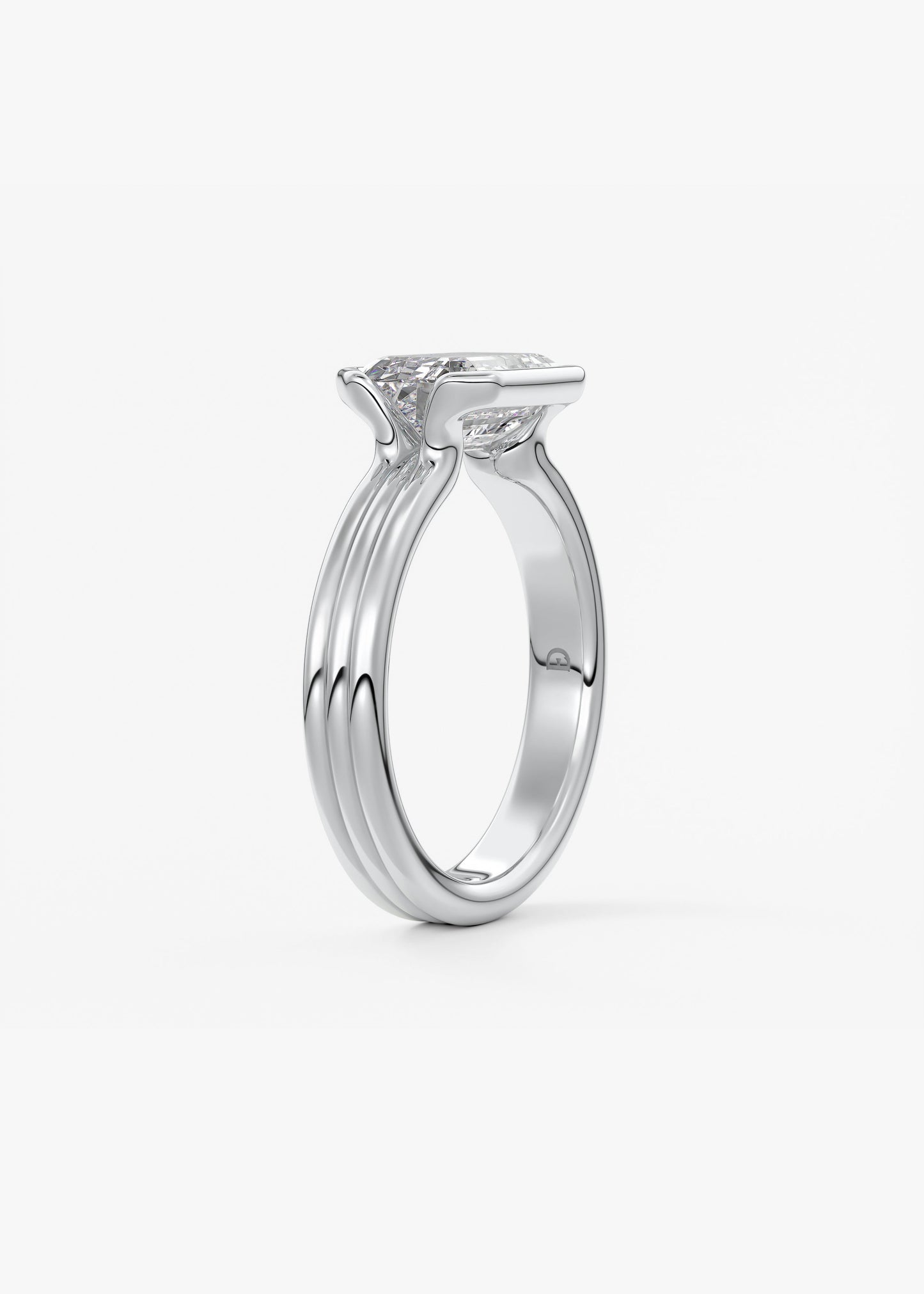 Oval Solitaire With Raised Basket Gallery Lab Grown Diamond Engagement Ring