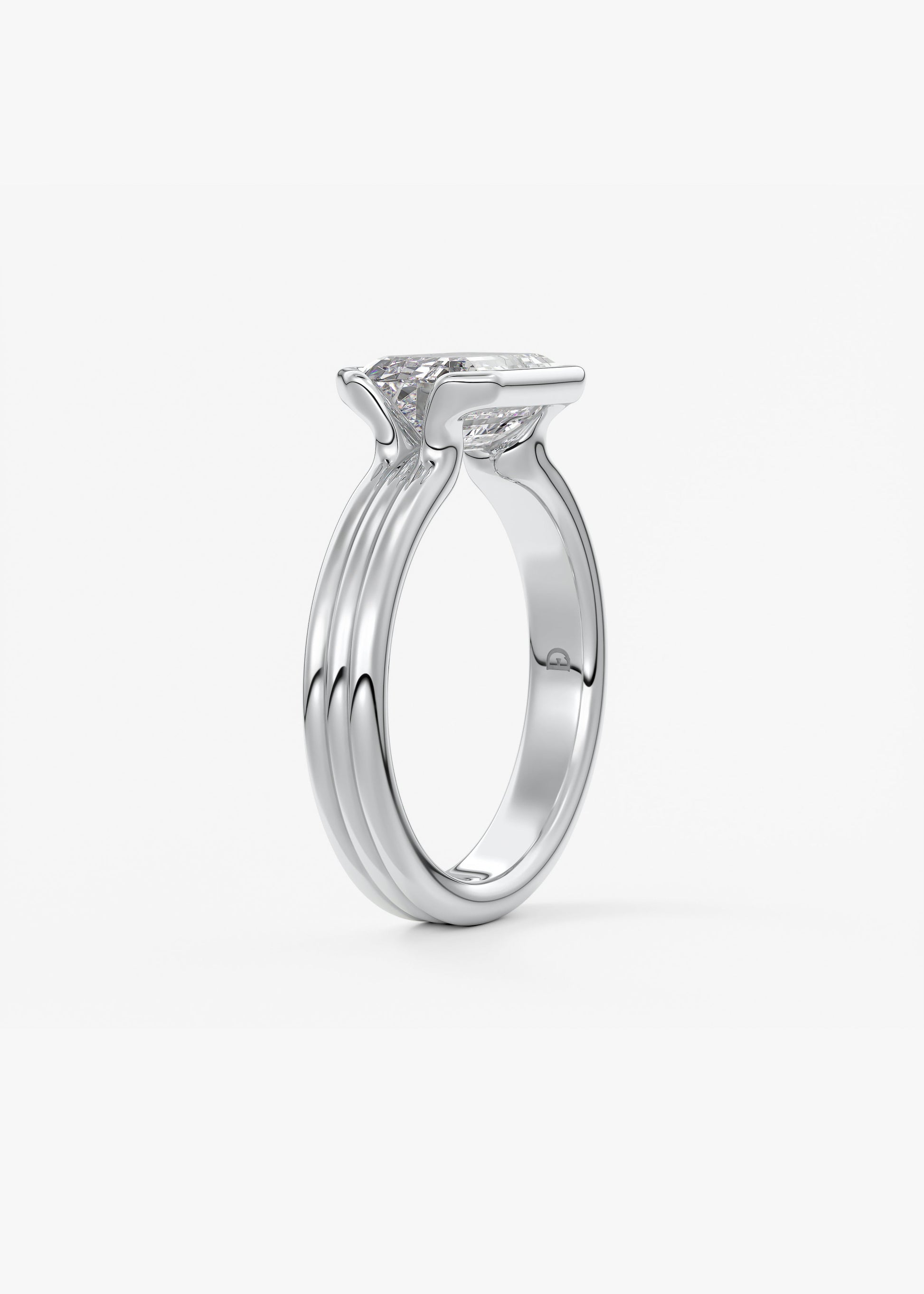Oval Solitaire With Raised Basket Gallery Lab Grown Diamond Engagement Ring