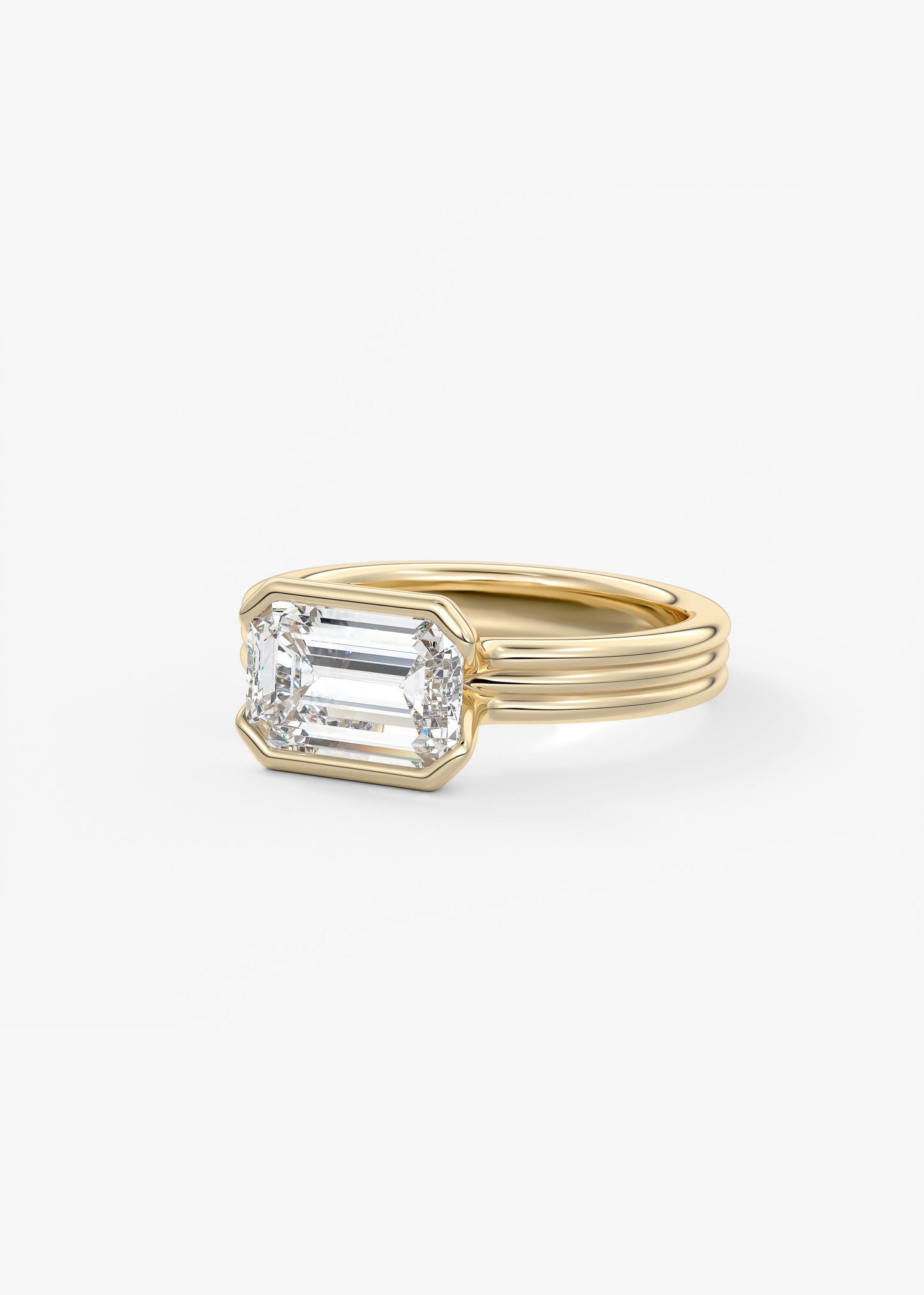Oval Solitaire With Raised Basket Gallery Lab Grown Diamond Engagement Ring