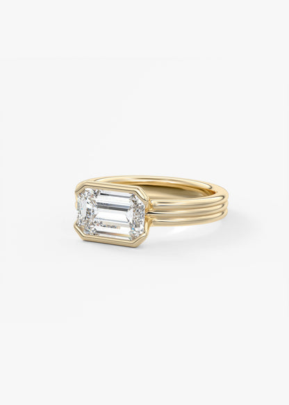 Oval Solitaire With Raised Basket Gallery Lab Grown Diamond Engagement Ring