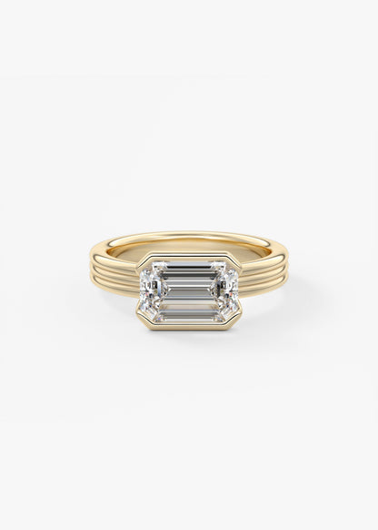 Oval Solitaire With Raised Basket Gallery Lab Grown Diamond Engagement Ring
