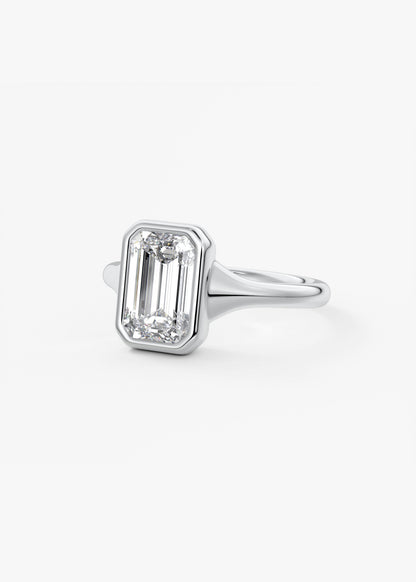 Oval Solitaire With Raised Basket Gallery Lab Grown Diamond Engagement Ring