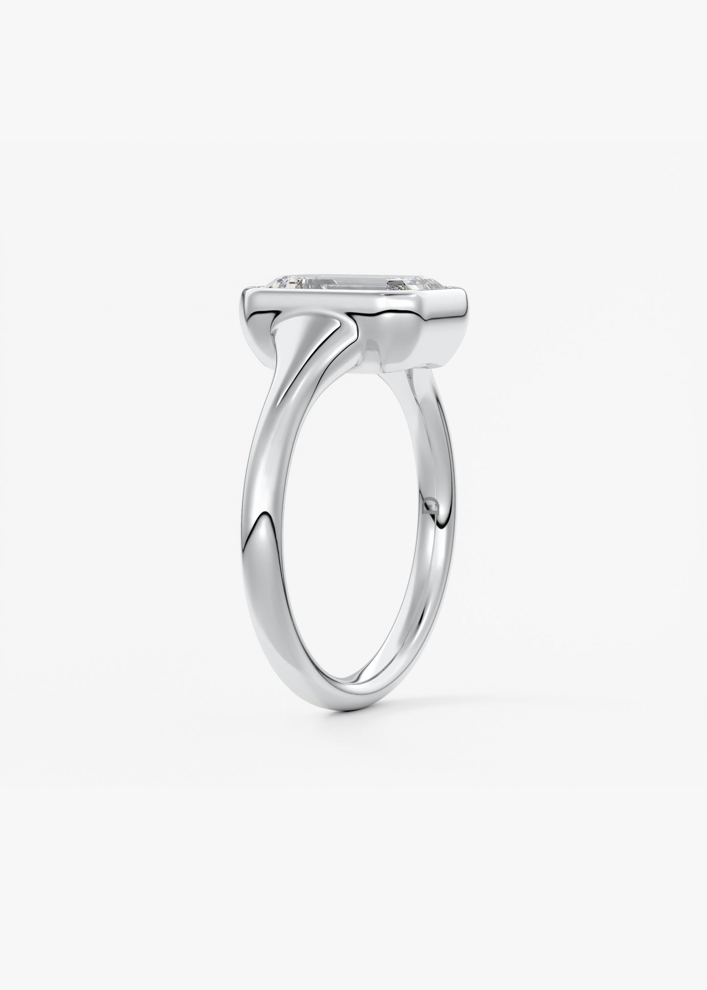 Oval Solitaire With Raised Basket Gallery Lab Grown Diamond Engagement Ring