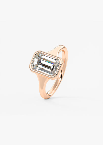 Oval Solitaire With Raised Basket Gallery Lab Grown Diamond Engagement Ring