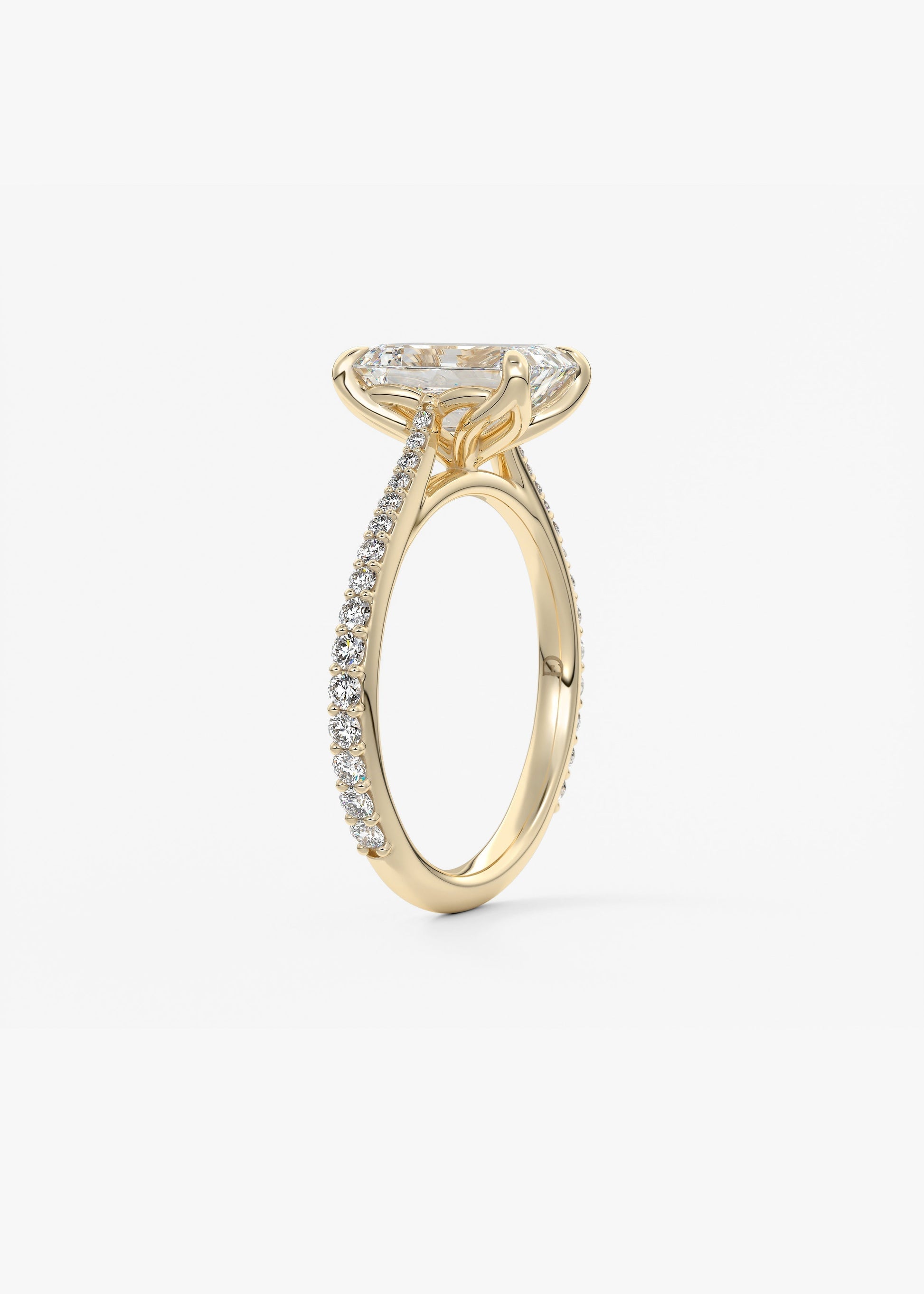 Oval Solitaire With Raised Basket Gallery Lab Grown Diamond Engagement Ring