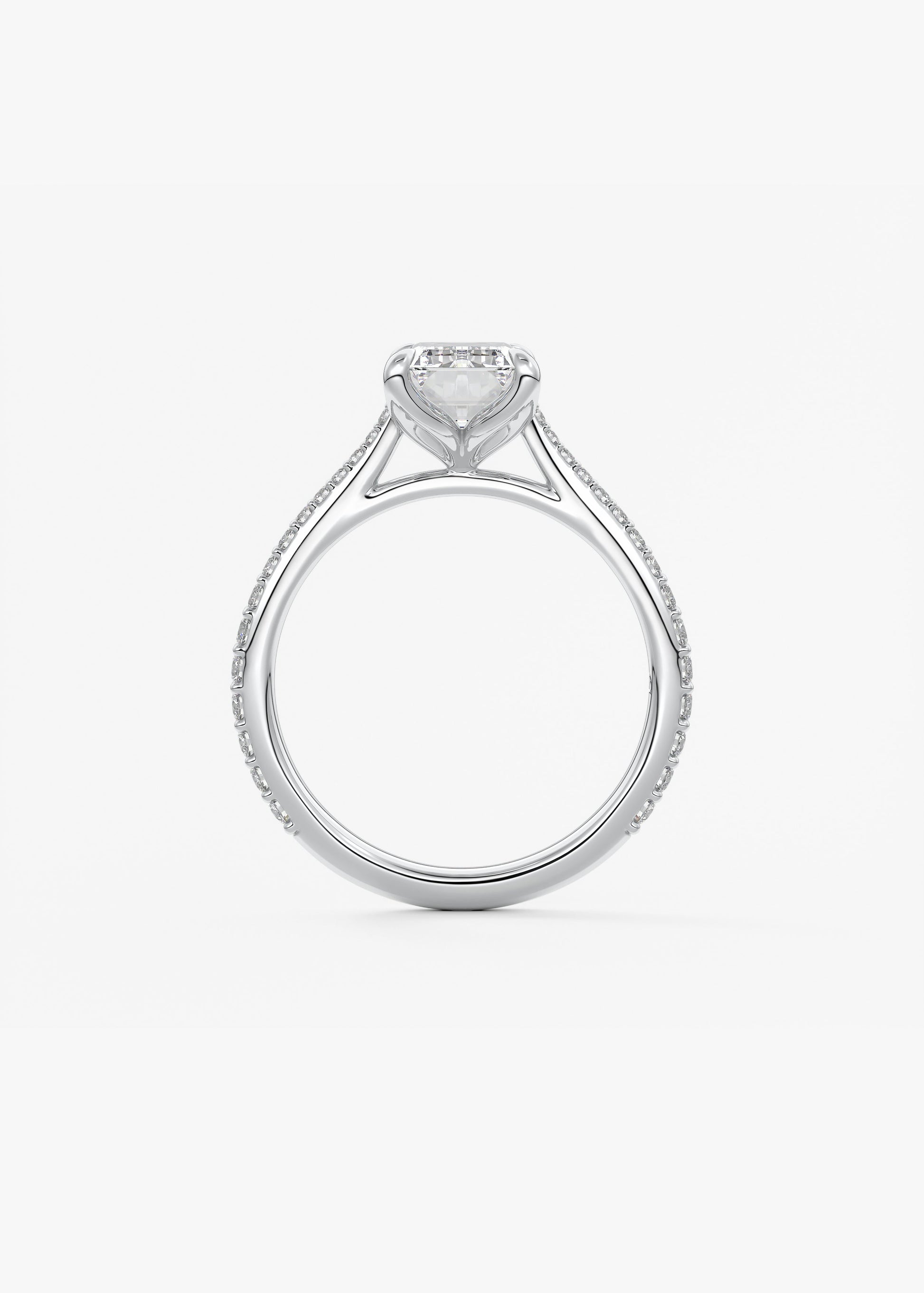 Oval Solitaire With Raised Basket Gallery Lab Grown Diamond Engagement Ring