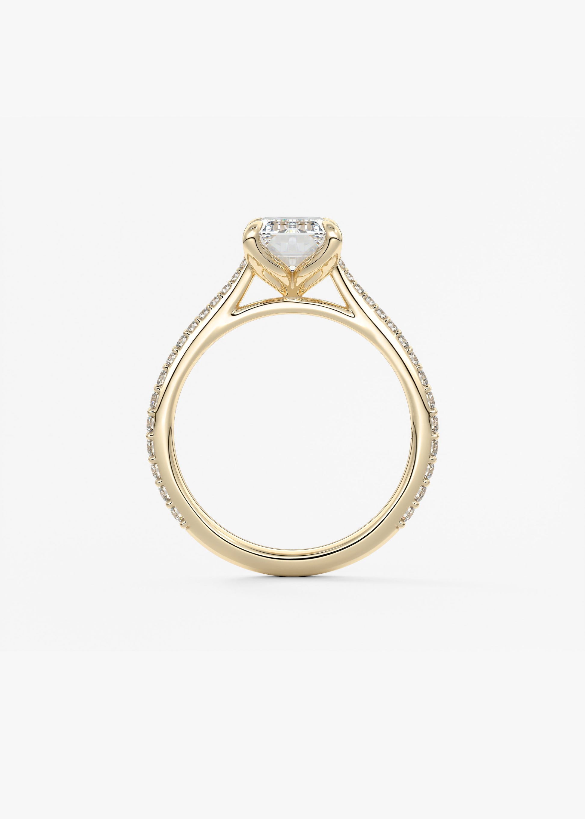 Oval Solitaire With Raised Basket Gallery Lab Grown Diamond Engagement Ring