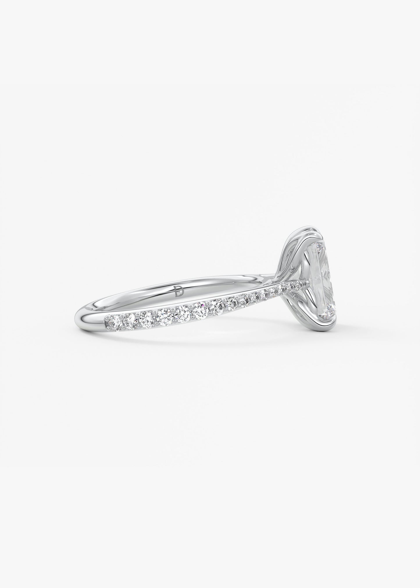 Oval Solitaire With Raised Basket Gallery Lab Grown Diamond Engagement Ring