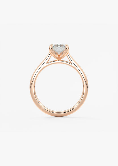 Oval Solitaire With Raised Basket Gallery Lab Grown Diamond Engagement Ring