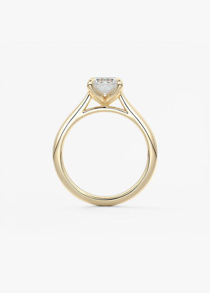 Oval Solitaire With Raised Basket Gallery Lab Grown Diamond Engagement Ring