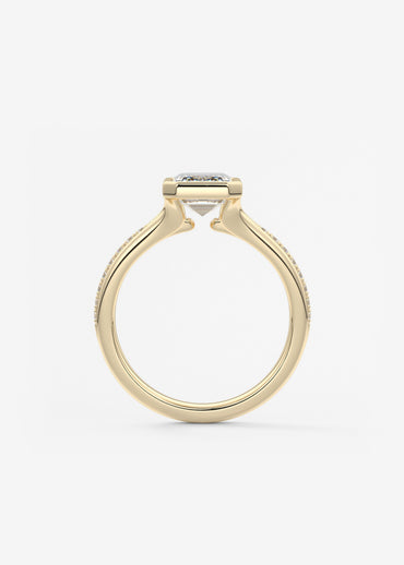 Oval Solitaire With Raised Basket Gallery Lab Grown Diamond Engagement Ring