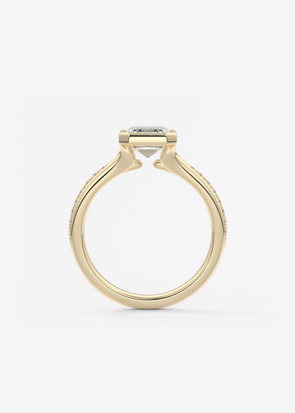 Oval Solitaire With Raised Basket Gallery Lab Grown Diamond Engagement Ring