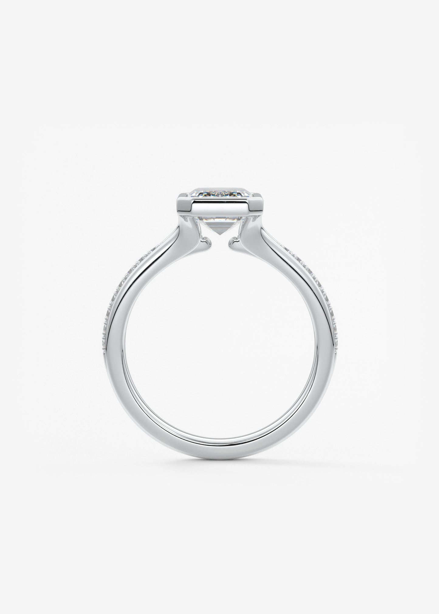 Oval Solitaire With Raised Basket Gallery Lab Grown Diamond Engagement Ring