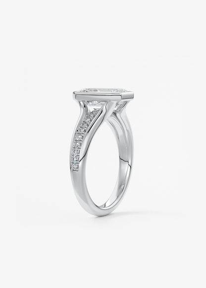Oval Solitaire With Raised Basket Gallery Lab Grown Diamond Engagement Ring