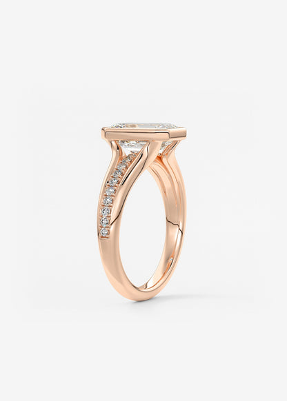 Oval Solitaire With Raised Basket Gallery Lab Grown Diamond Engagement Ring