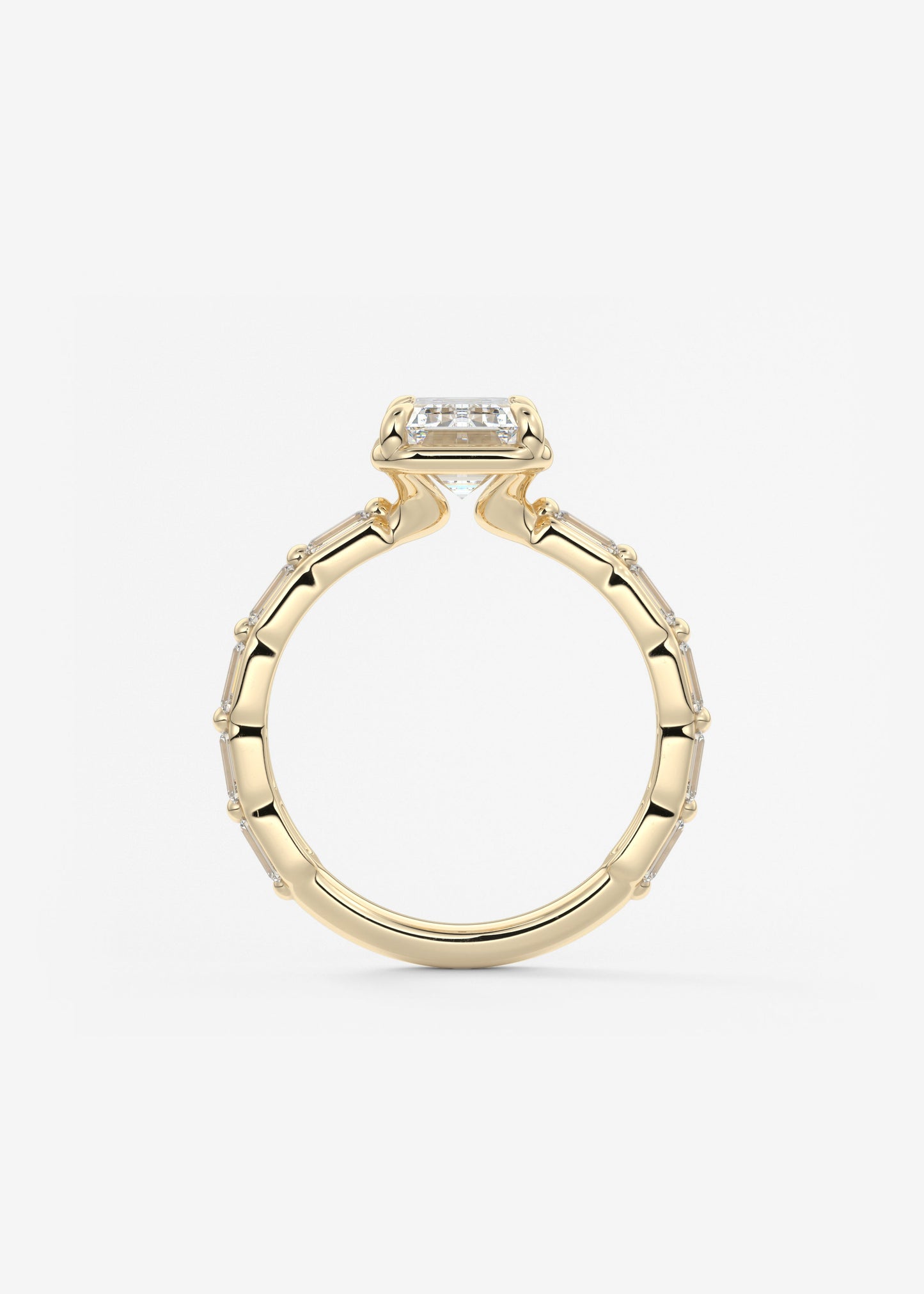Oval Solitaire With Raised Basket Gallery Lab Grown Diamond Engagement Ring