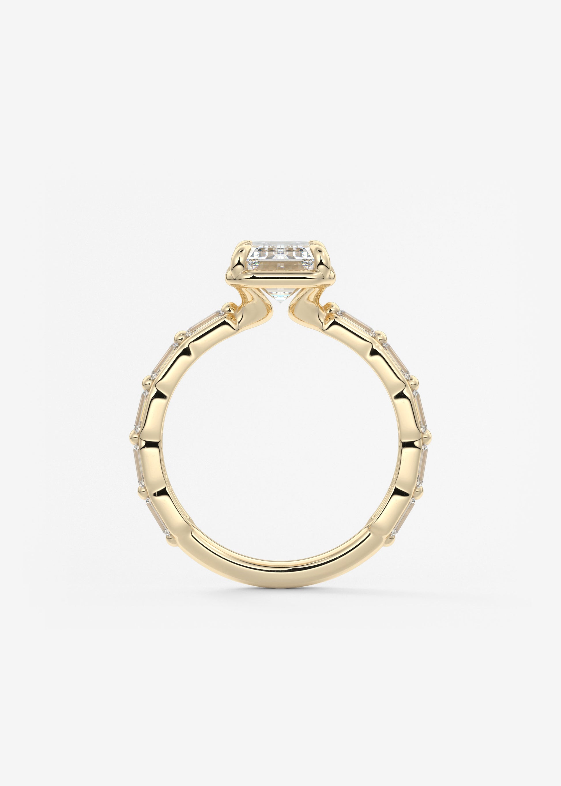 Oval Solitaire With Raised Basket Gallery Lab Grown Diamond Engagement Ring
