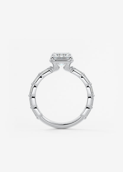 Oval Solitaire With Raised Basket Gallery Lab Grown Diamond Engagement Ring