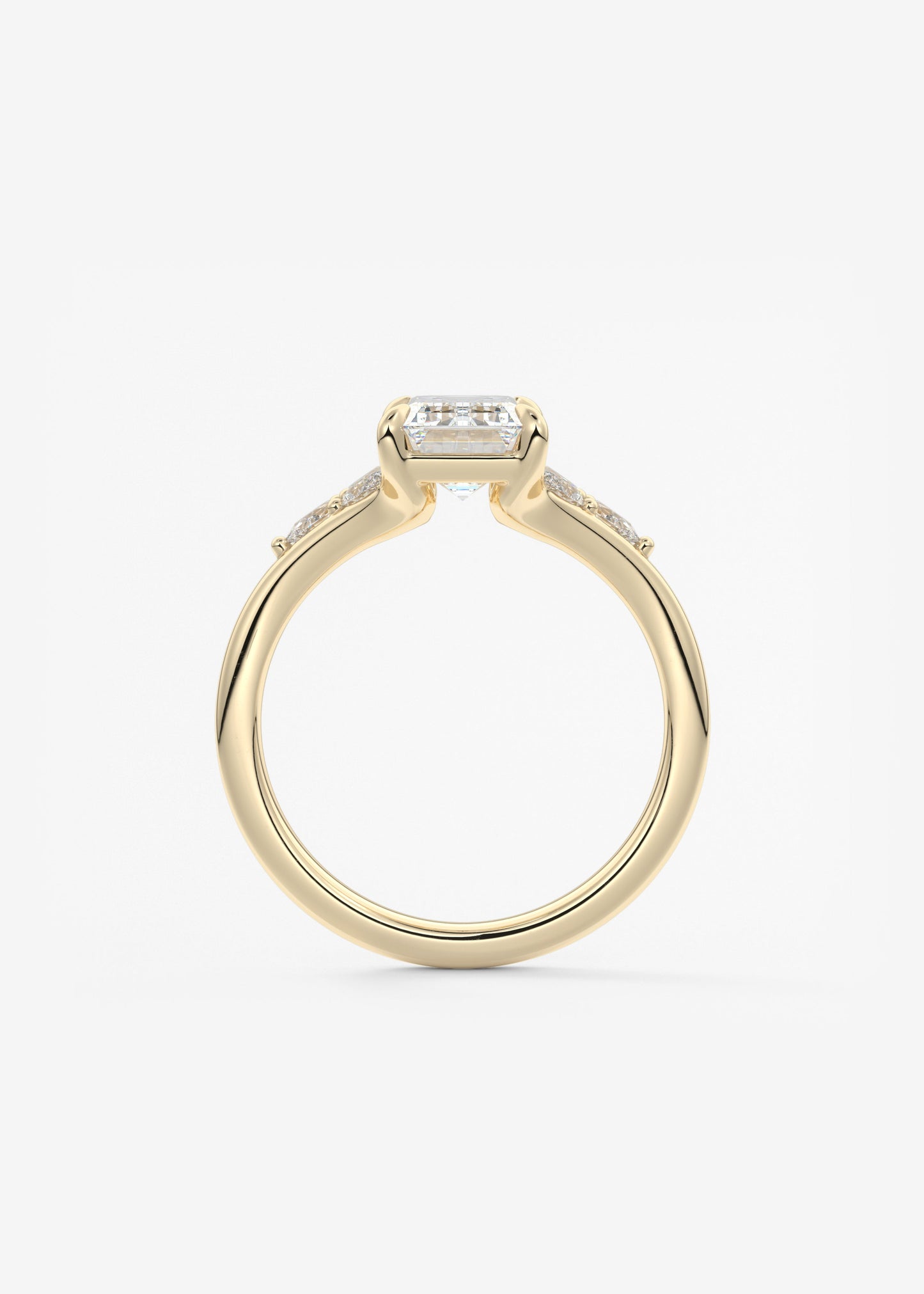 Oval Solitaire With Raised Basket Gallery Lab Grown Diamond Engagement Ring