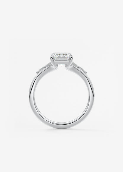 Oval Solitaire With Raised Basket Gallery Lab Grown Diamond Engagement Ring