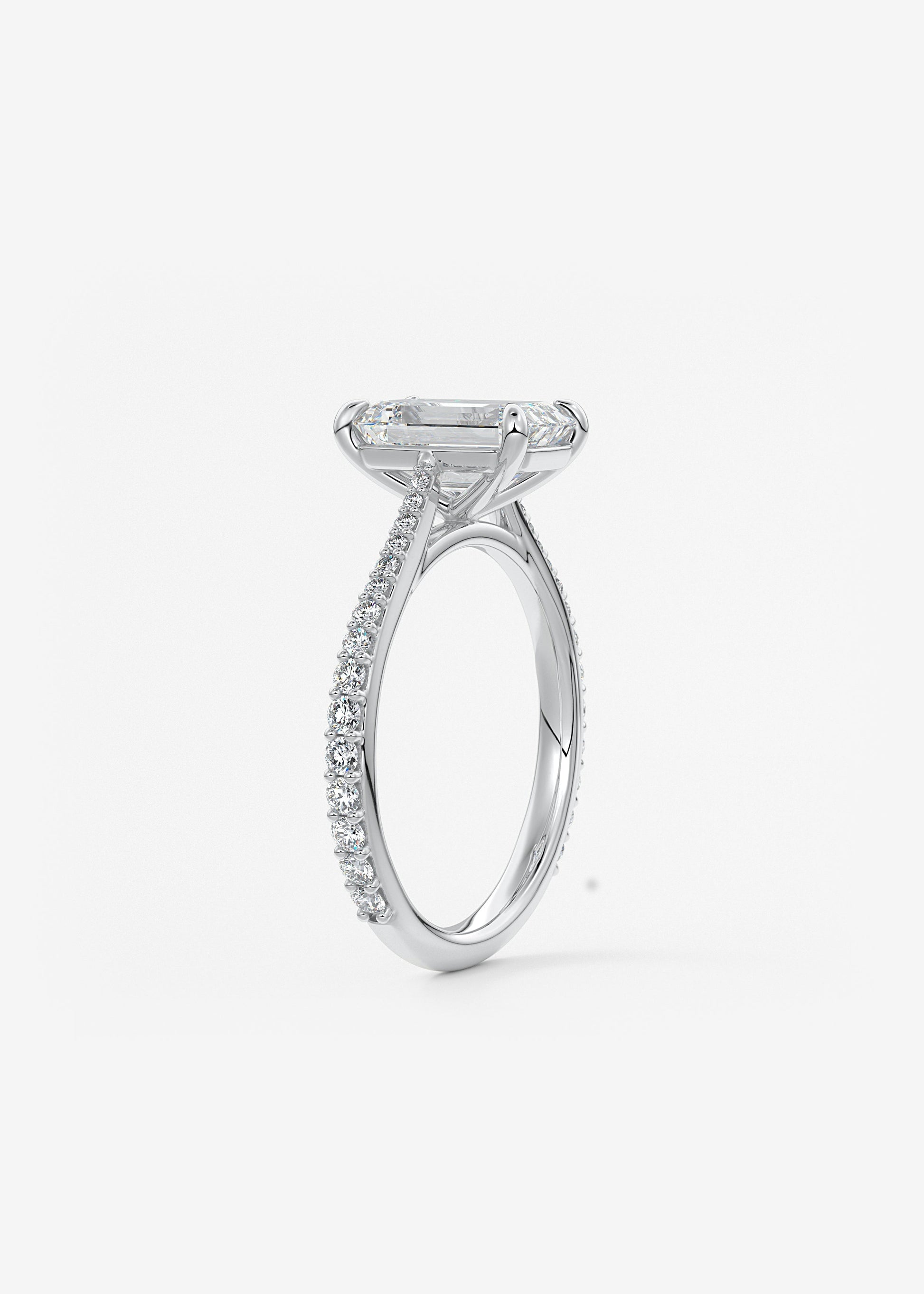 Oval Solitaire With Raised Basket Gallery Lab Grown Diamond Engagement Ring