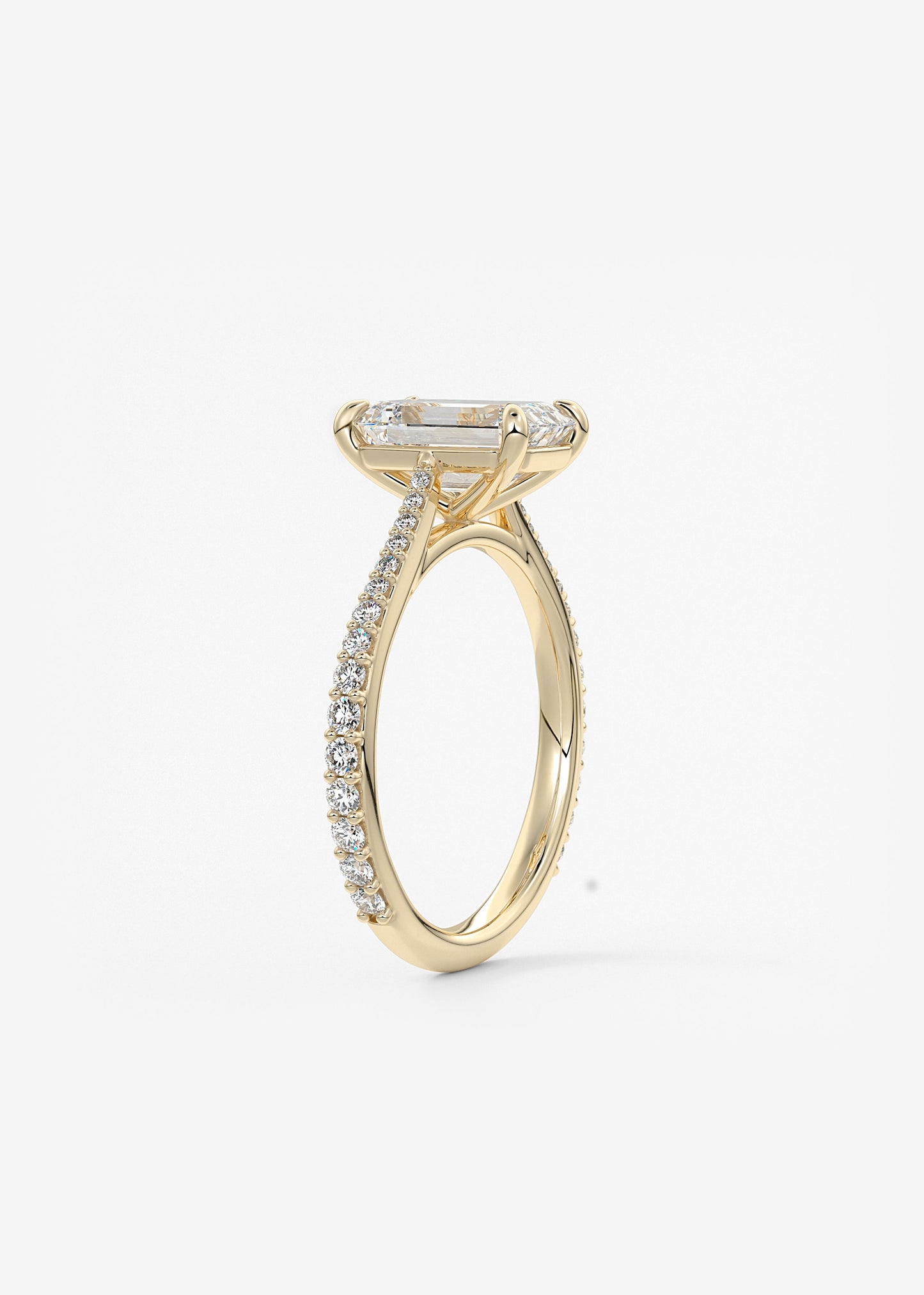 Oval Solitaire With Raised Basket Gallery Lab Grown Diamond Engagement Ring