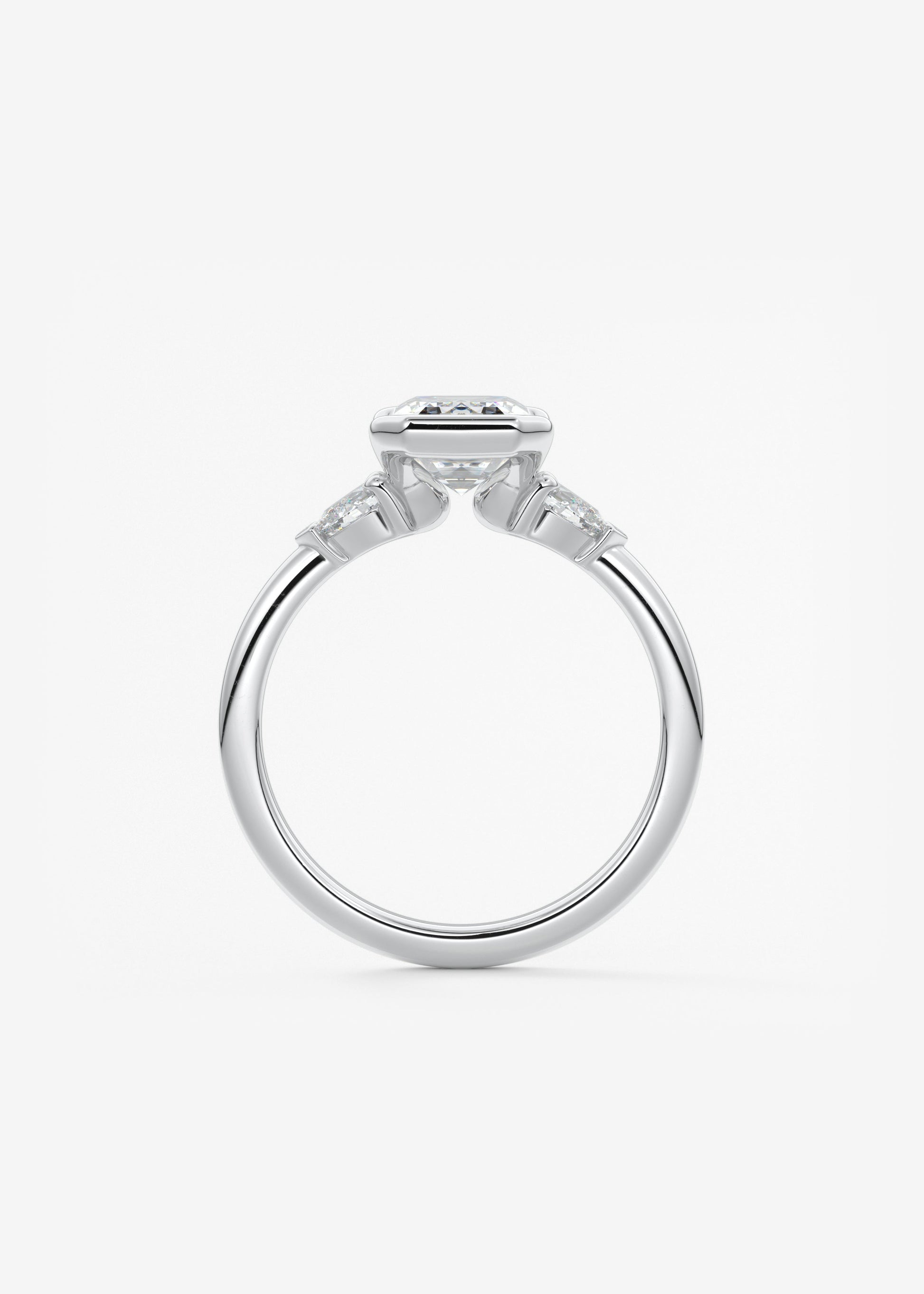 Oval Solitaire With Raised Basket Gallery Lab Grown Diamond Engagement Ring