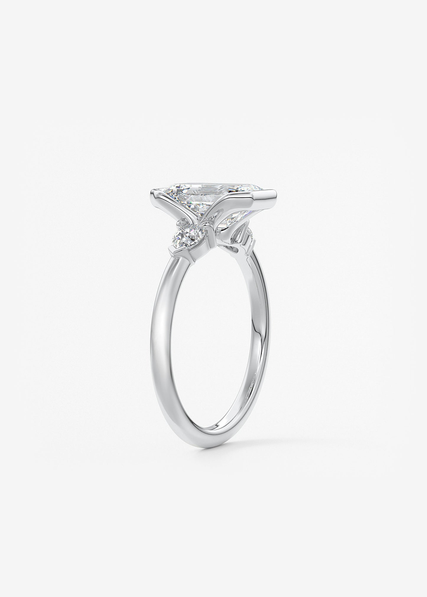 Oval Solitaire With Raised Basket Gallery Lab Grown Diamond Engagement Ring