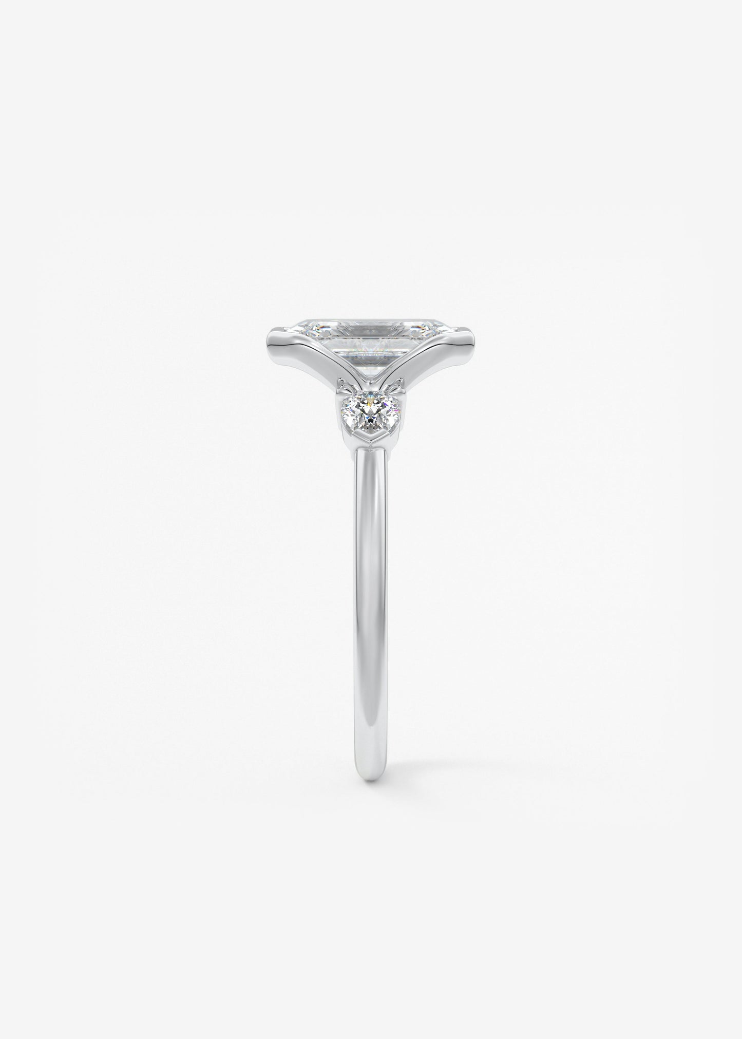 Oval Solitaire With Raised Basket Gallery Lab Grown Diamond Engagement Ring