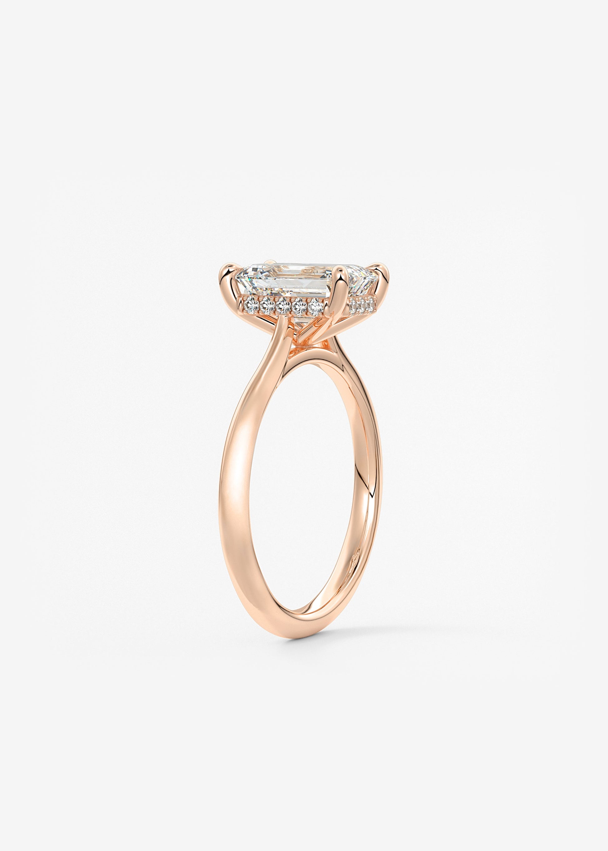 Oval Solitaire With Raised Basket Gallery Lab Grown Diamond Engagement Ring