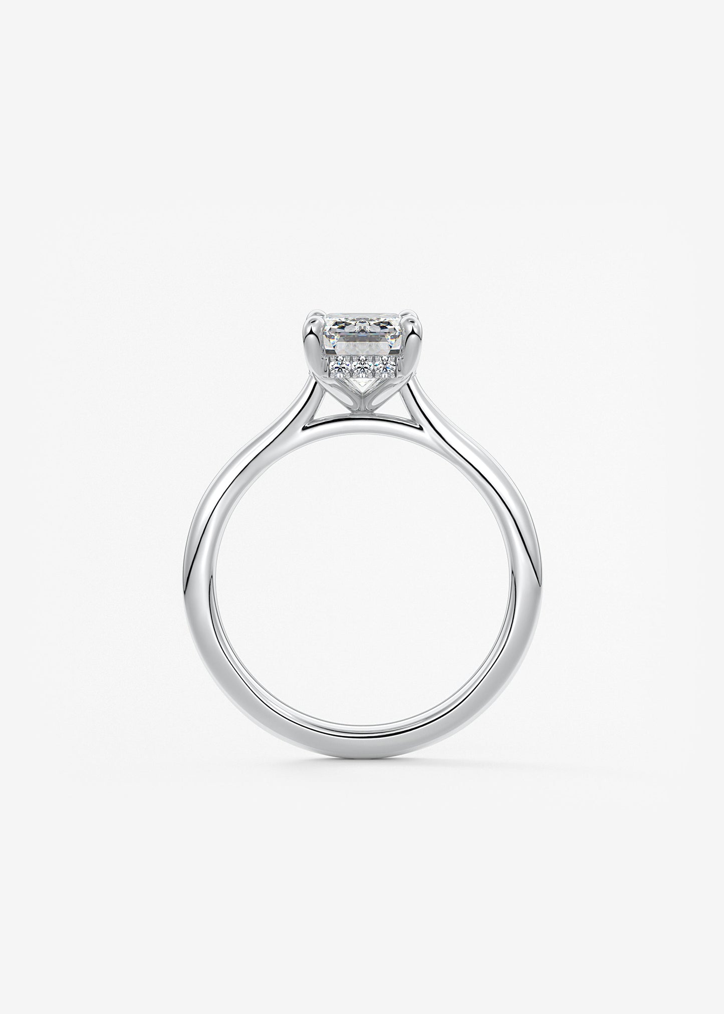 Oval Solitaire With Raised Basket Gallery Lab Grown Diamond Engagement Ring