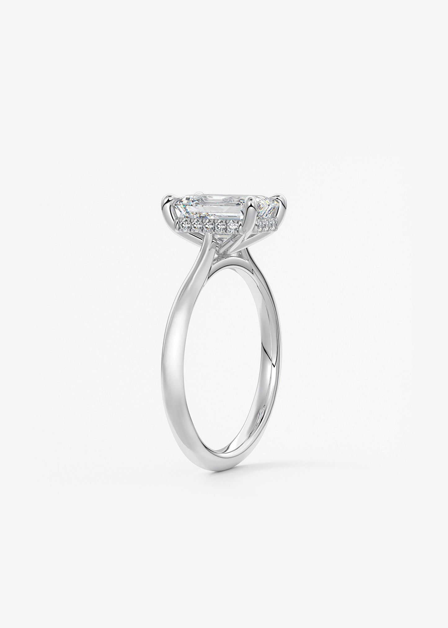 Oval Solitaire With Raised Basket Gallery Lab Grown Diamond Engagement Ring