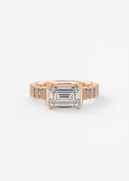 Oval Solitaire With Raised Basket Gallery Lab Grown Diamond Engagement Ring