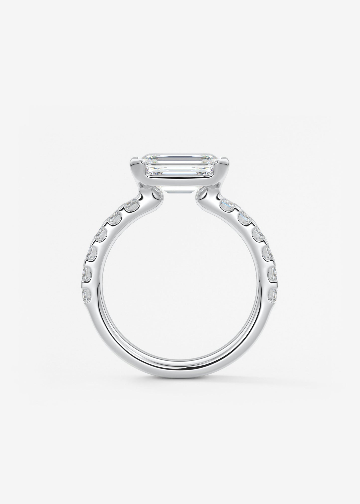Oval Solitaire With Raised Basket Gallery Lab Grown Diamond Engagement Ring