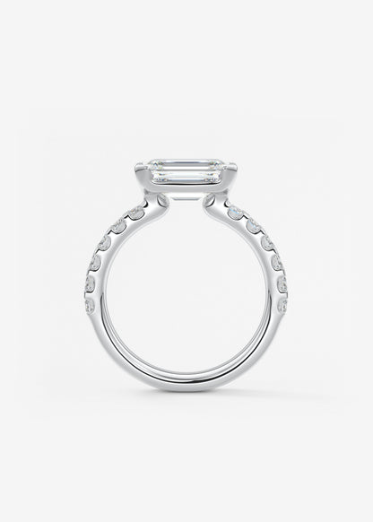 Oval Solitaire With Raised Basket Gallery Lab Grown Diamond Engagement Ring