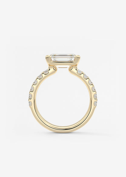 Oval Solitaire With Raised Basket Gallery Lab Grown Diamond Engagement Ring