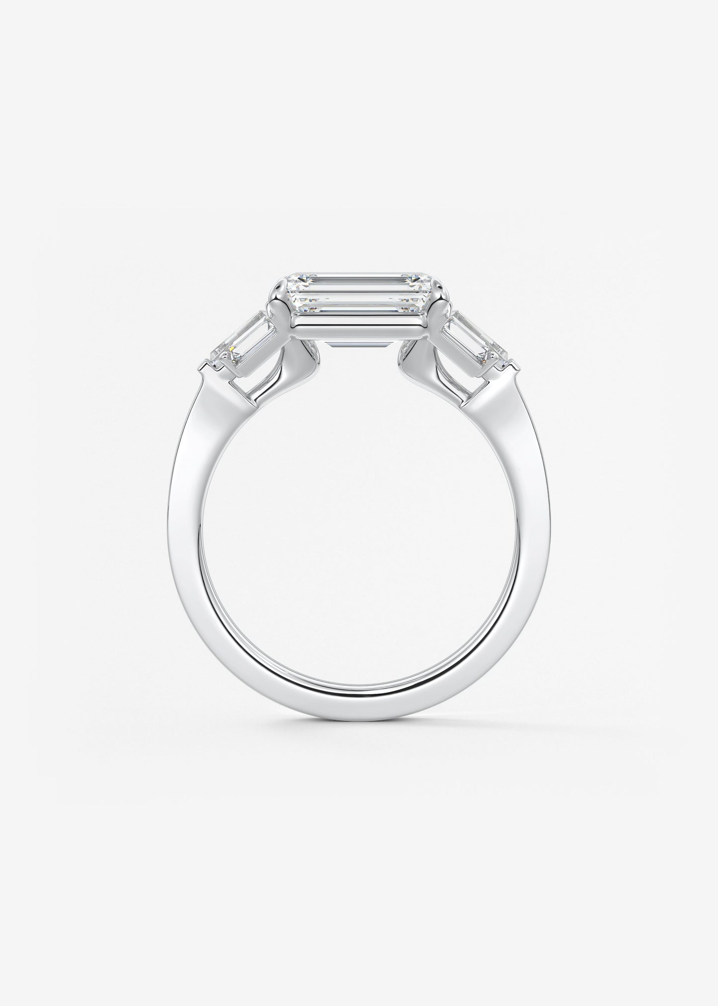 Oval Solitaire With Raised Basket Gallery Lab Grown Diamond Engagement Ring