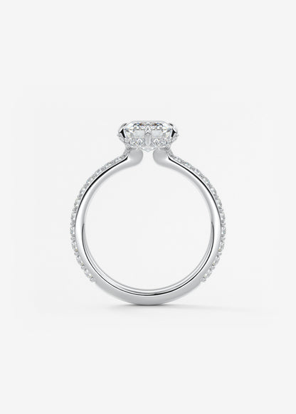 Oval Solitaire With Raised Basket Gallery Lab Grown Diamond Engagement Ring