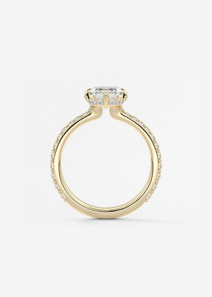 Oval Solitaire With Raised Basket Gallery Lab Grown Diamond Engagement Ring