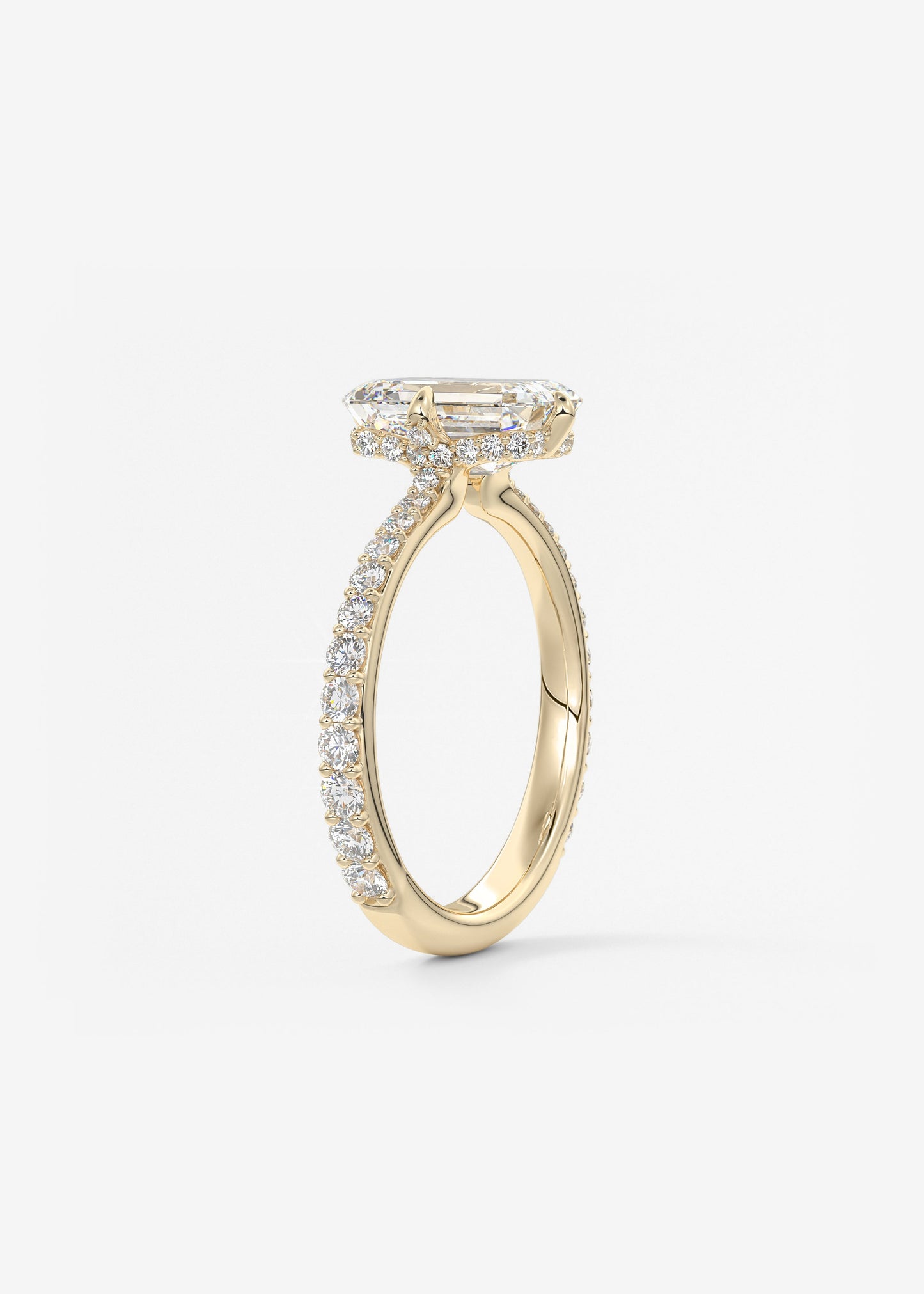 Oval Solitaire With Raised Basket Gallery Lab Grown Diamond Engagement Ring