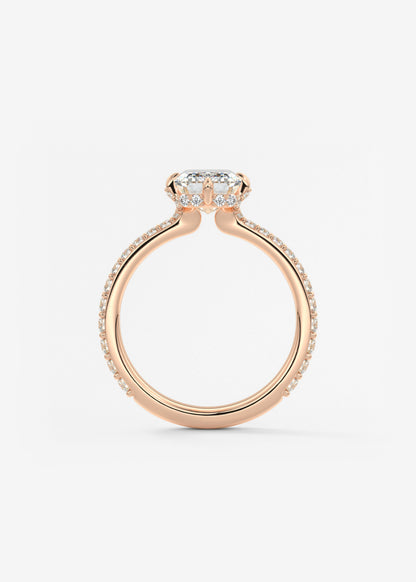 Oval Solitaire With Raised Basket Gallery Lab Grown Diamond Engagement Ring