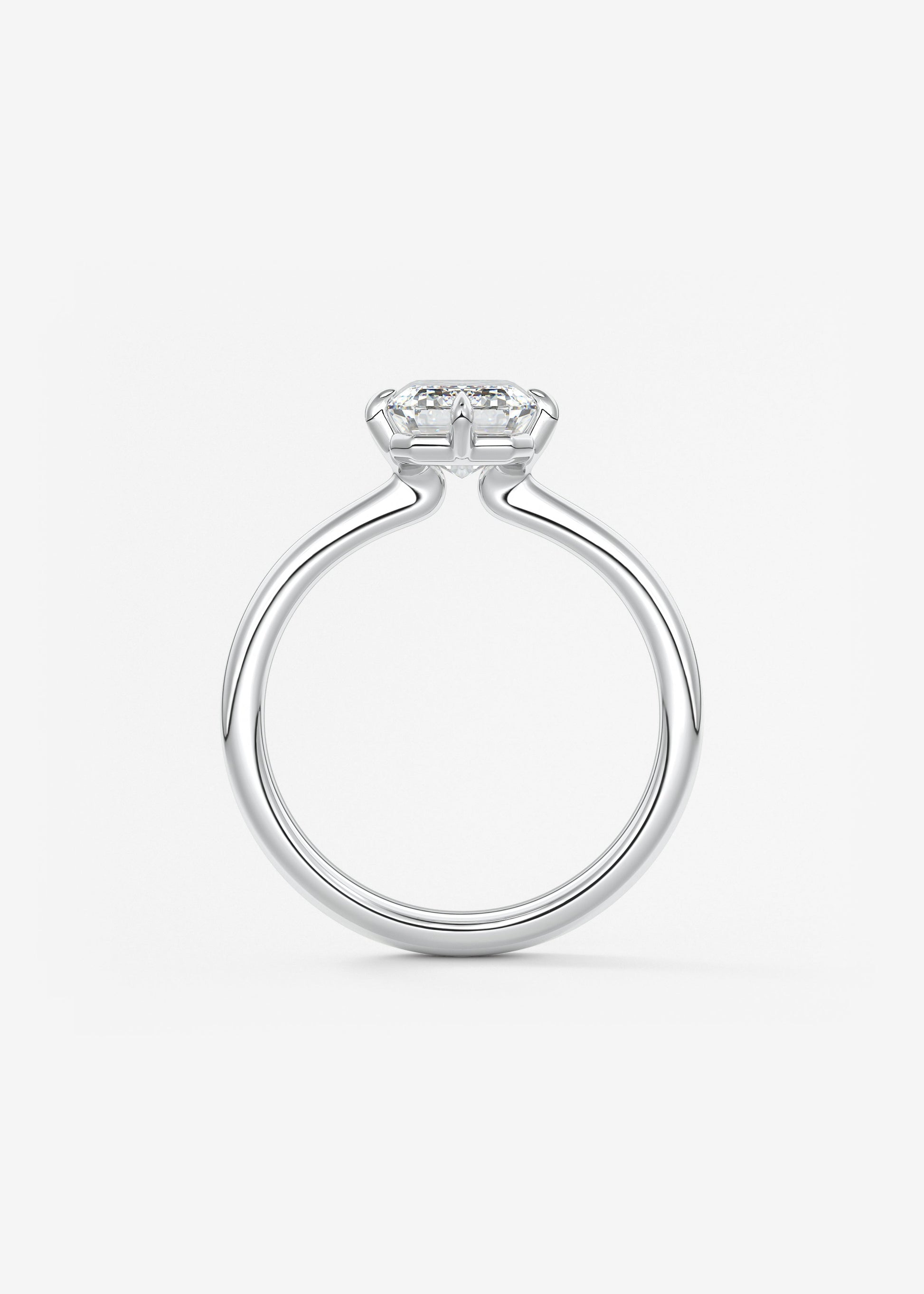 Oval Solitaire With Raised Basket Gallery Lab Grown Diamond Engagement Ring