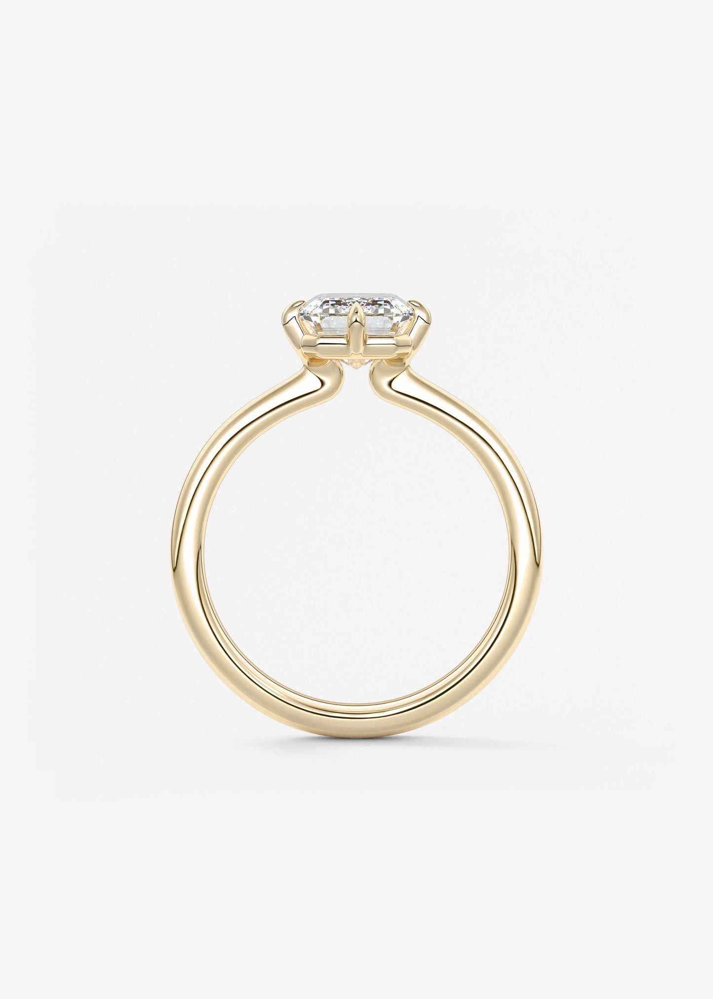 Oval Solitaire With Raised Basket Gallery Lab Grown Diamond Engagement Ring
