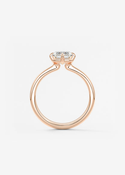 Oval Solitaire With Raised Basket Gallery Lab Grown Diamond Engagement Ring